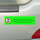 Bumpersticker voor motorfietsveiligheid (Op auto)
