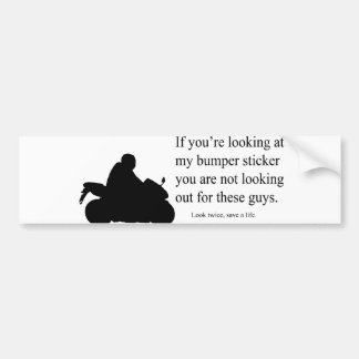 Bumpersticker voor motorrijtuigenbewustzijn
