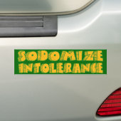 Bumpersticker voor odomiseren van intolerantie (Op auto)