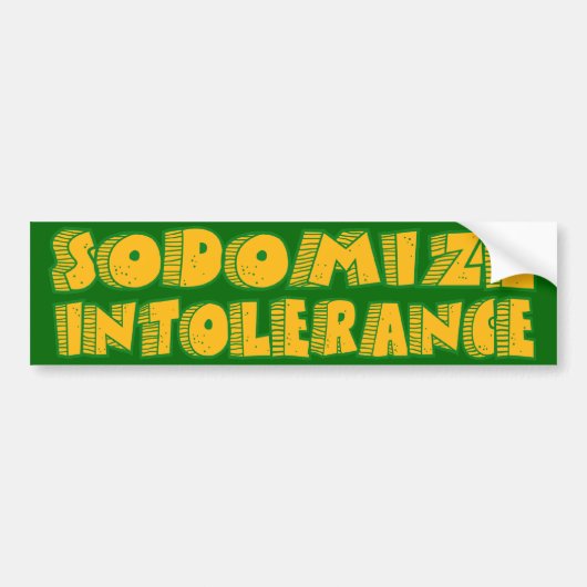 Bumpersticker voor odomiseren van intolerantie (Voorkant)
