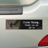 Bumpersticker voor paardenraces (Op auto)