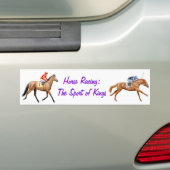Bumpersticker voor paardenraces (Op auto)