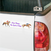 Bumpersticker voor paardenraces (Op Truck)