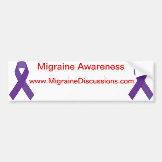 Bumpersticker voor pple Ribbon Migraine Awareness