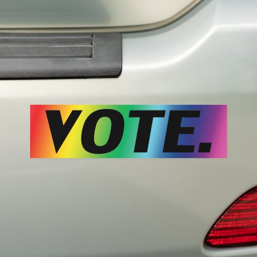 Bumpersticker voor pride regenboogkleuren (Op auto)