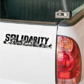 Bumpersticker voor solidariteit van werknemers (Op Truck)
