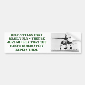 Bumpersticker voor Ugly Helikopter