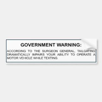 Bumpersticker voor waarschuwingen en waarschuwinge