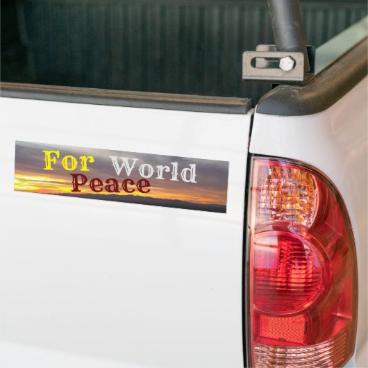 Bumpersticker voor wereldvrede (Op Truck)