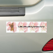 Bumpersticker voor Yorkshire Terrier (Op auto)