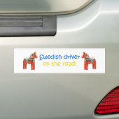 BumperSticker voor Zweden. (Op auto)