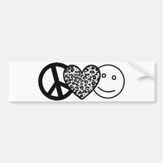 Bumpersticker Vrede Liefde en Geluk