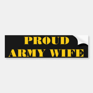 Bumpersticker vrouw bij het leger van Proud