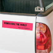 Bumpersticker vrouwenregel (Op Truck)