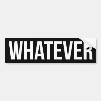 Bumpersticker - Wat zwart ook