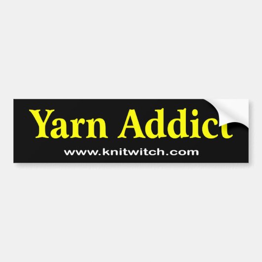 Bumpersticker - Yarn Addict (Voorkant)