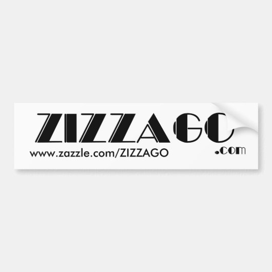 Bumpersticker Zakelijk ZIZZAGO (Voorkant)