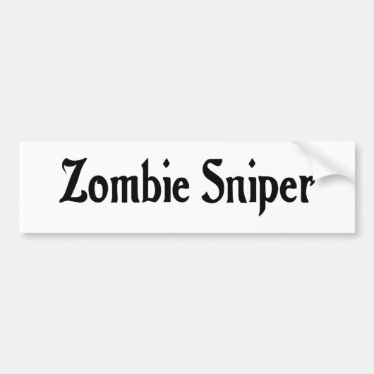 Bumpersticker Zombie Sniper (Voorkant)