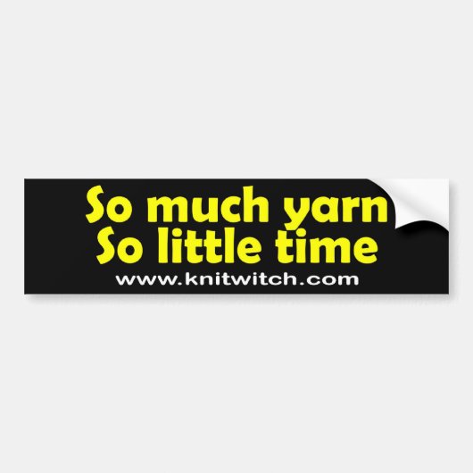 Bumpersticker - Zoveel Yarn (Voorkant)