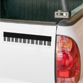 Bumpersticker - zwart pianotoetsenbord wit (Op Truck)