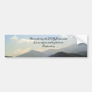 Bumperstickers: Berglandschap met psalm Bumpersticker