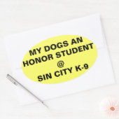 Bumperstickers Ovale Sticker (Envelop)