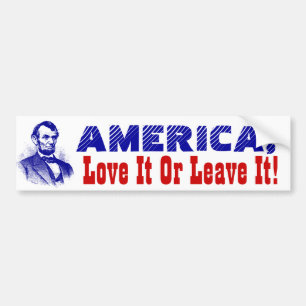 Bumperstickers Vlag Amerika houden ervan of laat h