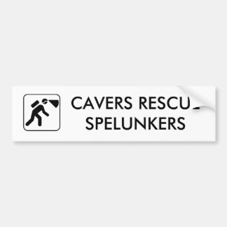 Bumperstickers voor reddingsspelunkers van Cavers