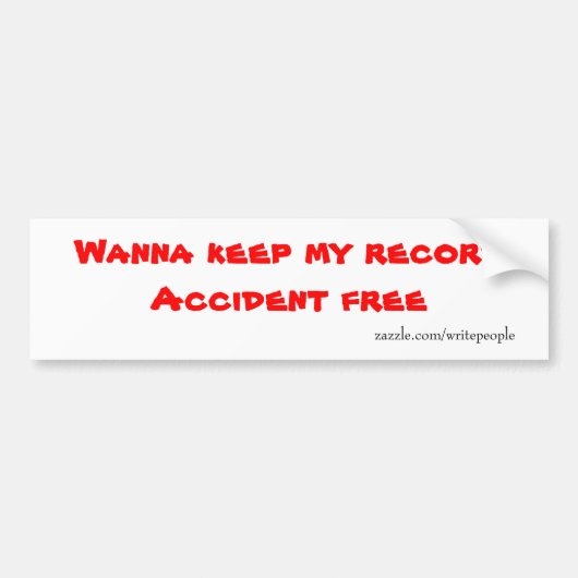 bumperstickers zonder ongeval (Voorkant)