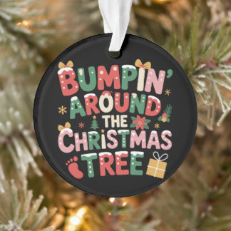 Bumpin Around De Kerstboom Zwangerschapsaankondigi Ornament