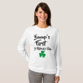 Bump's First St Patricks Day Shamrock Irish T-shirt (Voorkant volledig)
