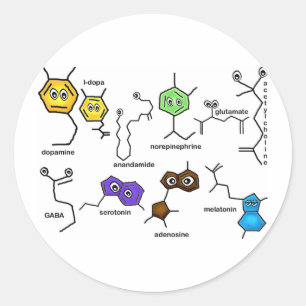 Bumpy Neurotransmitters Ronde Sticker