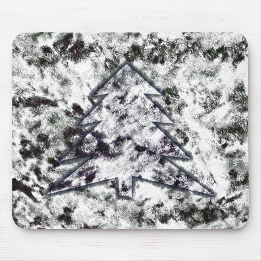 Bumpy sponsy texture mix in grijs wit dennenontwer muismat (Voorkant)