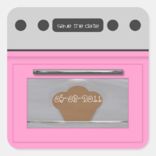 Bun au four autocollant rose-clair