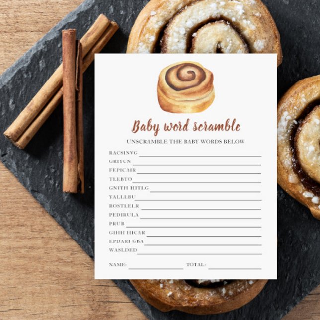 Bun baby shower - Baby Word Scramble (Creator heeft geüpload)