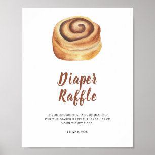 Bun baby shower - luierverloting poster