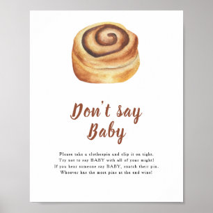 Bun baby shower - Zeg geen baby Poster
