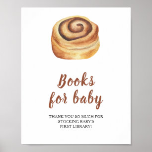 Bun babyshower - boeken voor baby poster