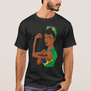 Bun Braziliaanse vlag Brazilië voor vrouwen T-shirt