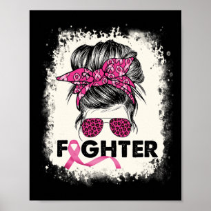 Bun Breast Cancer Bewustheid Roze Oorlog Poster