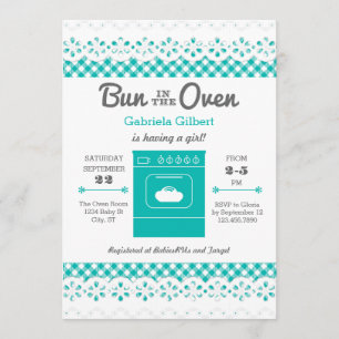 Bun Dans Le Four Baby shower Unisex Invitation