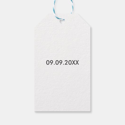 Bun dans l'étiquette four, étiquette cadeau Baby s (Dos)