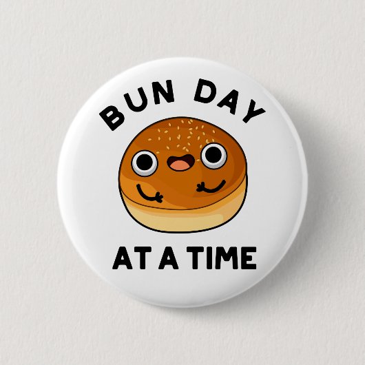 Bun Day in een tijd grappig voedselpakket Ronde Button 5,7 Cm (Voorkant)