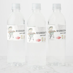 Bun en Burger Baby Shower Waterfles Etiket