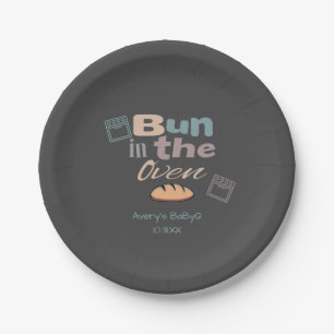 Bun in de oven Baby Q Douche Papieren Bordje