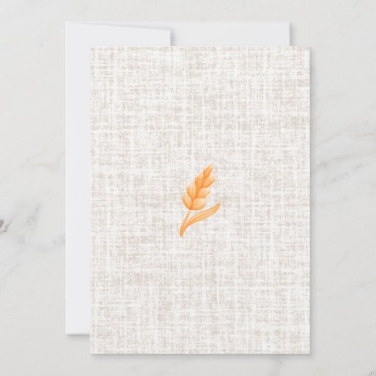 Bun in de oven Baby shower Brood Glimlach Kawaii Kaart (Achterkant)