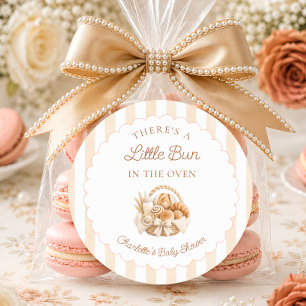 Bun in de Oven Bakkerij Brood Baby Shower Ronde Sticker