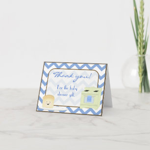 Bun in de Oven Blue-kaart Bedankkaart