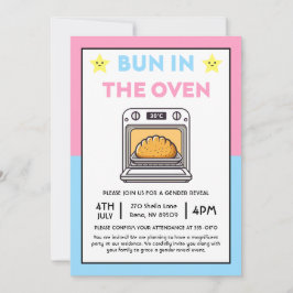 Bun in de oven Gender Reveal Brunch Kaart