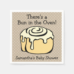 Bun in de Oven Leuk Modern Baby shower Jongen / Me Servetten